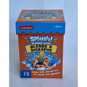 Lakeshore Splash Reading Readiness Game Blends & Diagraphs Home School 1-2